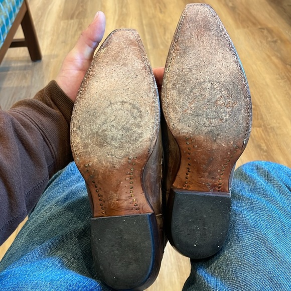 Lucchese woman’s boots size 9b great condition only worn 3 times red and brown - Picture 5 of 5